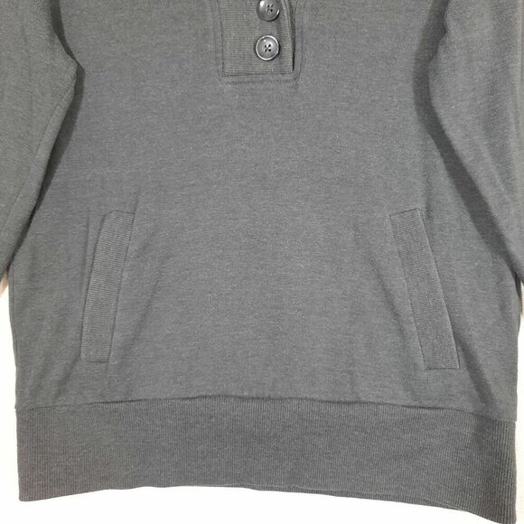 Banana Republic Women's Sweatshirt Size Small Jersey Buttoned Ribbed Shawl Neck - Picture 9 of 14